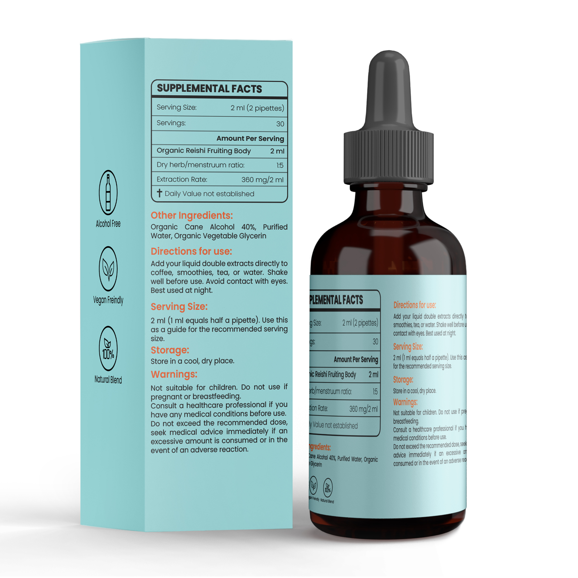 Reishi Liquid Extract – 10,800mg | 100% Natural
