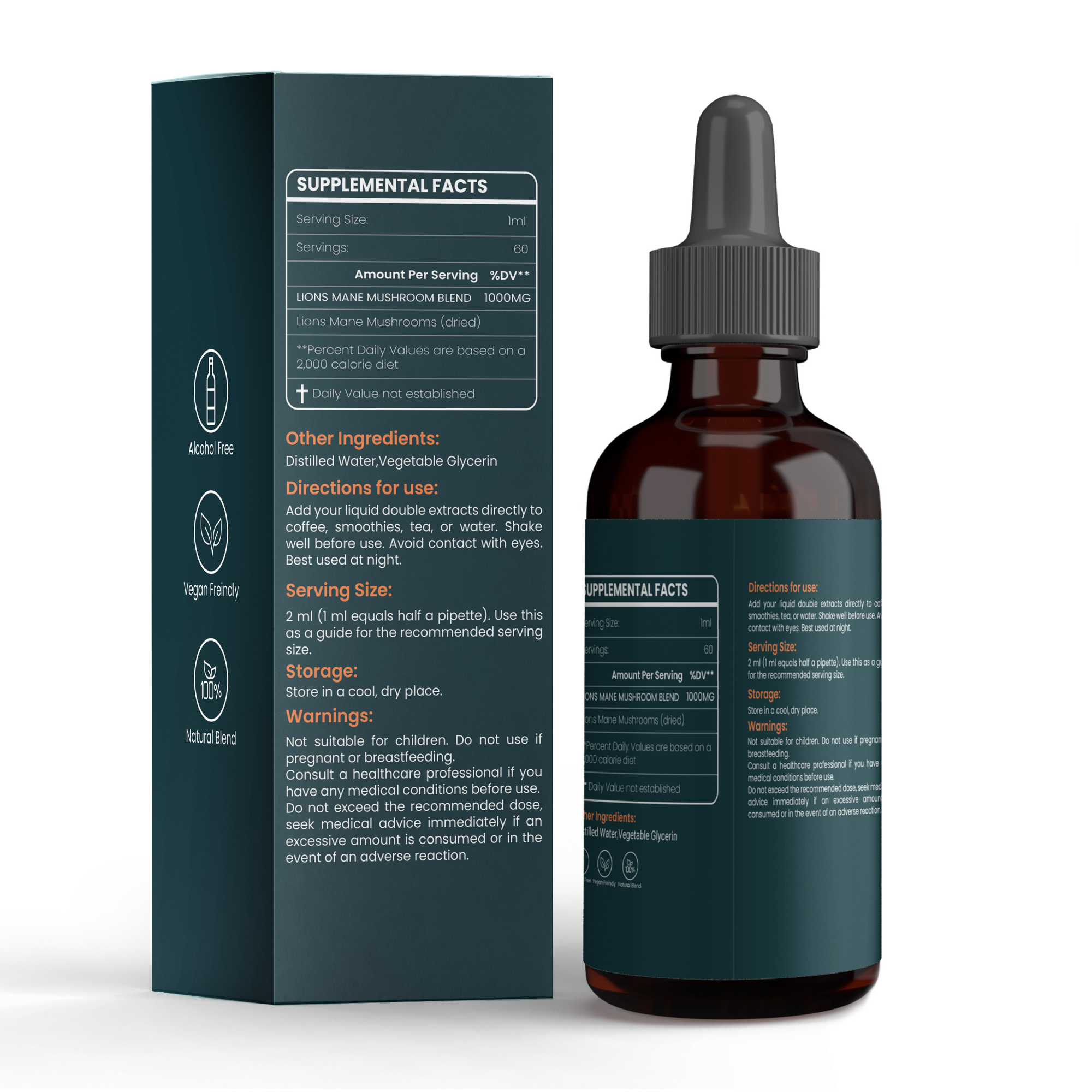 Lion’s Mane Mushroom Extract – 60,000mg | All Natural Cognitive Support