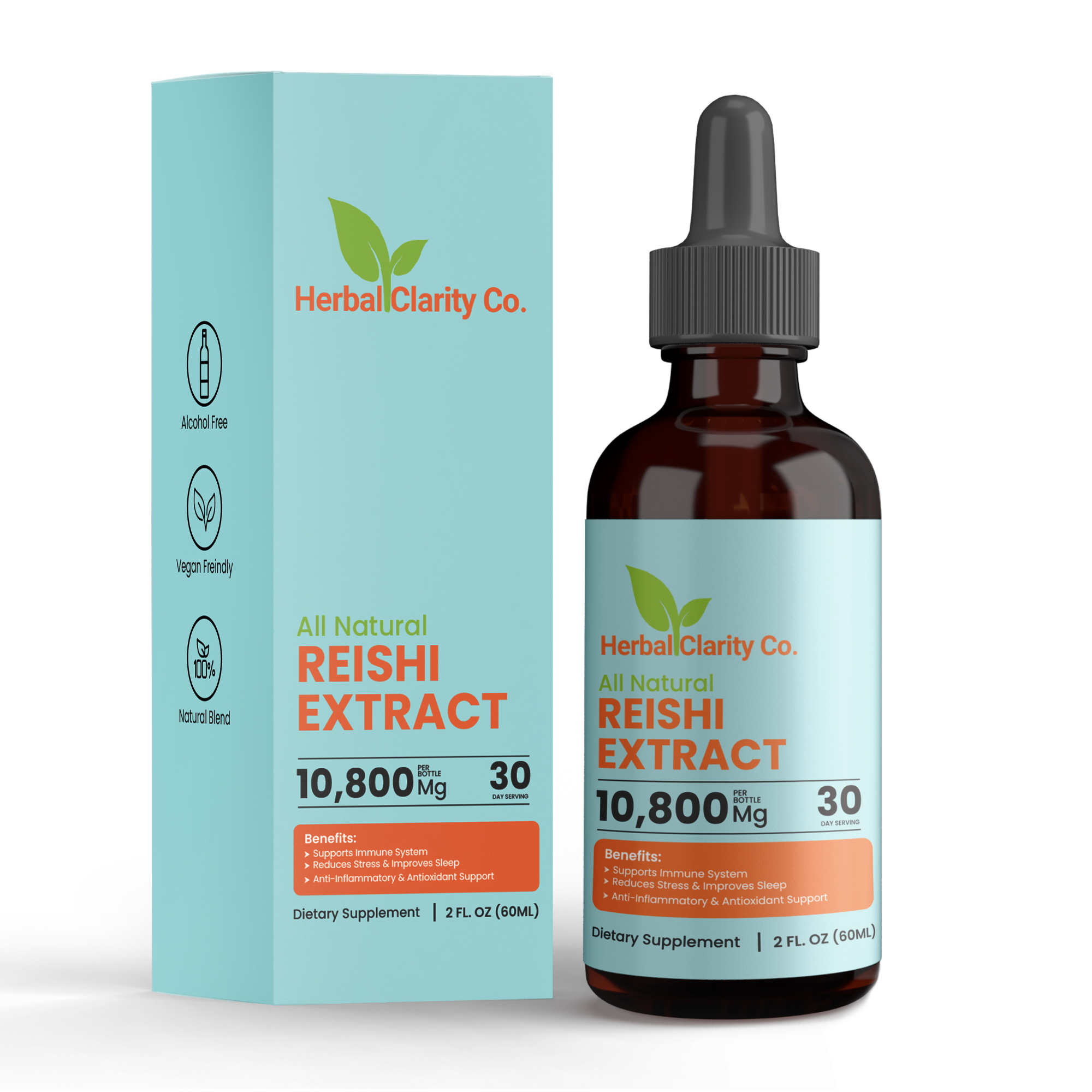 Reishi Liquid Extract – 10,800mg | 100% Natural